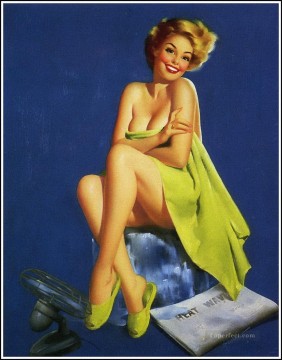 Pin up Painting - pin up girl nude 027